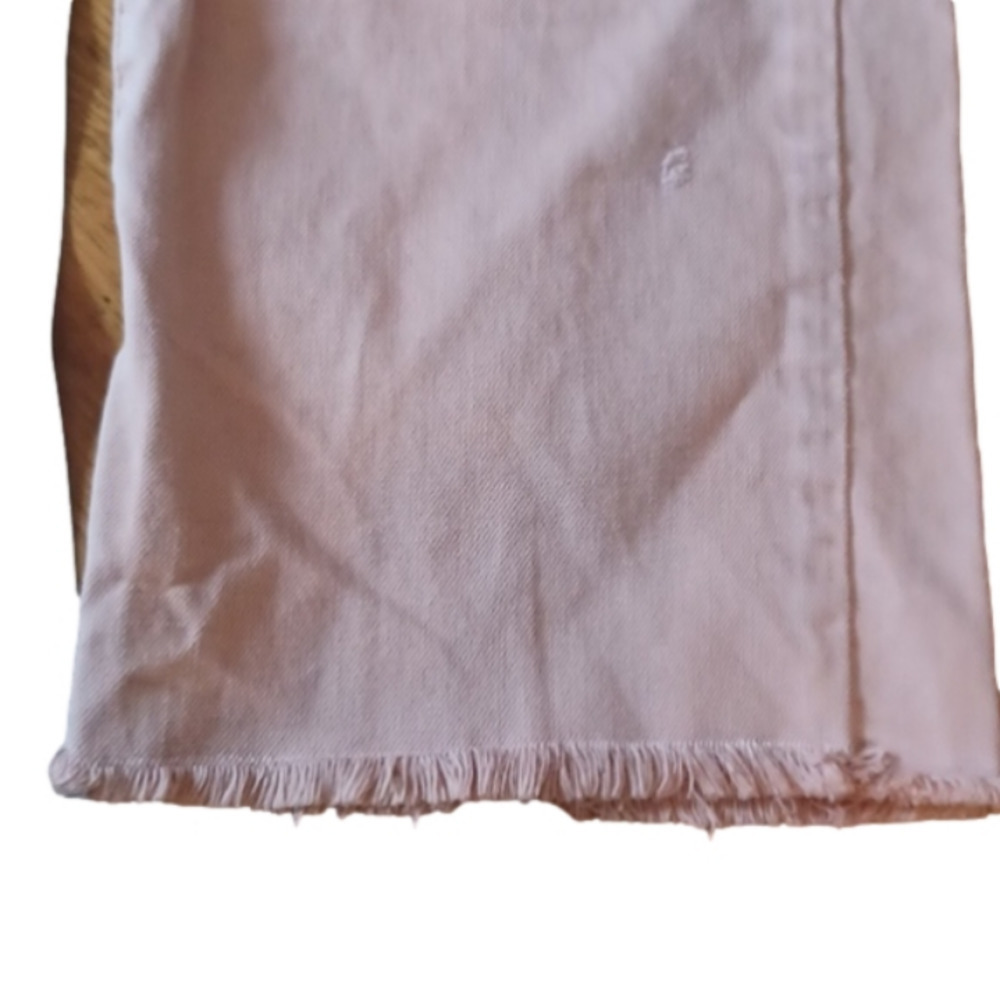 American Eagle Size 0 high waisted,  freyed hem jeans. Pinkish/ rose . - Picture 12 of 12